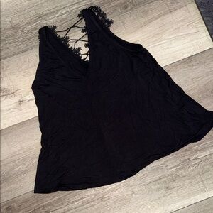 Nine Britton Black Lace Tank Top
